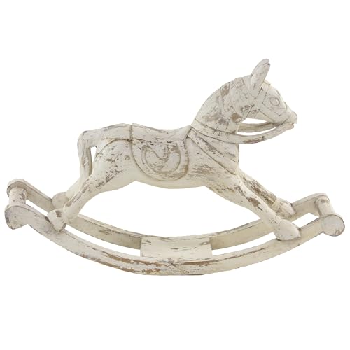 Deco 79 Mango Wood Horse Decorative Sculpture Home Decor Statue, Accent Figurine 27" x 7" x 17", White by Deco 79 - Used condition - US$64.00