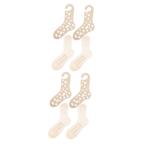 NUOBESTY 2 Juegos Modelo De Tejido De Calcetines De Calcetines Bloqueadores De Calcetines Hilo De Chenilla Agujas De Tejer Hilo De Ganchillo Tazón De Hilo Beige Madera 4 Uds * 2