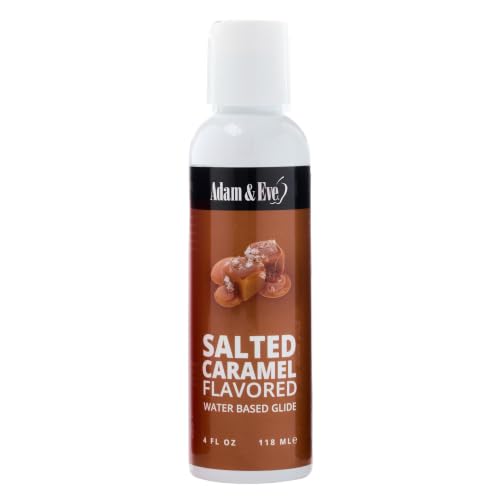 Adam & Eve Water Based Lube, Personal Lubricant, Long Lasting Non Sticky Non Staining Lube for Men, Gifts for Women and Couples, Lubricants for Privacy and Toys, Easy Clean Up, 4 oz (Caramel Flavor)