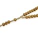 Genuine Olive wood smooth round bead and cord praying Rosary, 14