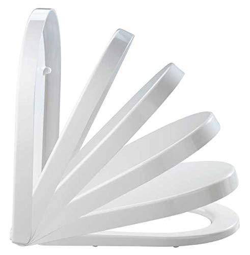 Wenko 18396100 Asse Wc Premium Palma, Chiusura Ammortizzata, Fissaggio Igienico In Acciaio Inox Fix-Clip, Antibatterico, Materiale Plastico, Acciaio Inossidabile, 46,5 X 35,7 Cm, Bianco - 4