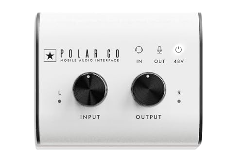 Blackstar Polar Go Interfaz de audio portátil con micros ProCapture, alimentación con batería para iOS, Android, Windows y Mac, entrada USB C XLR con «app» de transmisión y 4 h de bat (Pocket Studio)