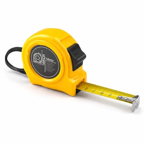 Mètre ruban 5m avec support, verrouillage et enroulement précis + bouchon valve vélo noir voiture moto roue pneu accessoire