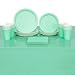 Juvale Mint Green Party Supplies - Table Cover, Napkins, Plates, Cups (Serves 24)