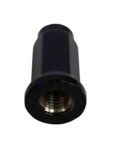 Image of MASSFX Golf Cart Lug Nuts Full Set 16 Count for E-Z-Go Club Car Yamaha EZGO (HEX14MM L32MM 10X1.25, Black)