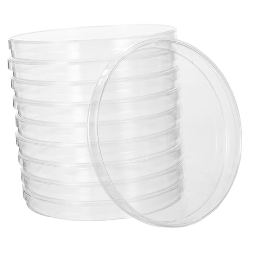 FRCOLOR - FRCOLOR Lot De 10 Boîtes De Petri Transparentes Pour Culture Cellulaire En Plastique Stérile Avec Couvercle Pour Culture Tissulaire Pour Milieux Nutritifs