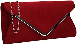 SwankySwans Karlie Suedette Womens Party Evening Clutch Bag