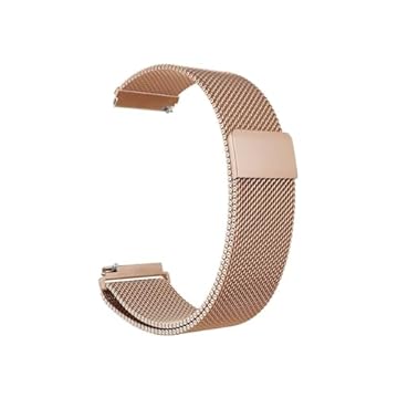 Estilo no Pulso, Pulseira Milanese 20mm compatível com Amazfit GTS4 ou GTS 4 Mini cor:Rose Gold