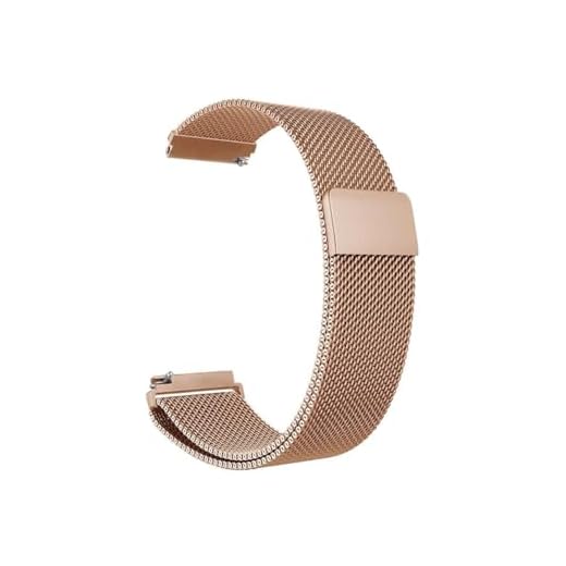 Estilo no Pulso, Pulseira Milanese 20mm compatível com Amazfit GTS4 ou GTS 4 Mini cor:Rose Gold