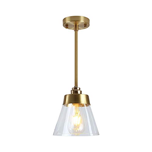 Lustres modernes en verre post moderne et suspension cuivre maison