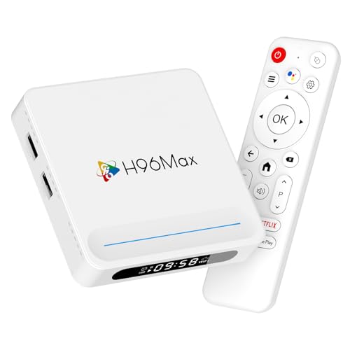 Android 14.0 TV Box 2025, LEFFOT H618 Plus 4K Ultra HD Smart TV Box with HDR10, 4GB RAM + 32GB ROM, 2.4G & 5G Dual-Band WiFi 6, BT 5.0, Voice Control, Allwinner H618 Quad Core Arm Cortex A53