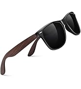 CGID Sunglasses Men Women Polarised Wood Walnut Mirrored UV400 Protection CAT 3 M08