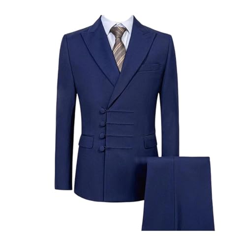 Men's Elegant Slim Fit Double Breasted 2 Piece Suit Jacket Pants Wedding Business Formal Special Occasion Outfit - Main Image