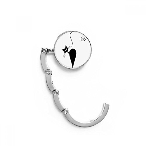 Accroche sac pliable Chat Noir de table et bureau Halloween porte sac amovible