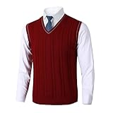 Abbinamento: questo versatile maglione da uomo, si abbina a una camicia elegante e cravatta per un look da lavoro o formale, o da abbinare a una maglietta e un maglione per un look casual ed elegante. Jeans, pantaloni, scarpe in pelle, mocassini e stivali sono anche buone scelte.