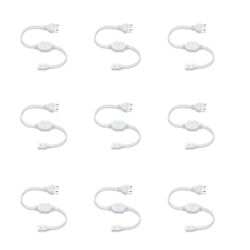 Image of Murphy 220V AC PIN Connector /Adaptor /Cable for LED (SMD 2835-120 LED /Mtr.) Rope Light (Pack of 9),White