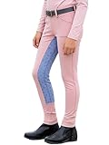 Kaerm Reitstrumpfhosen Mit Taschen Yogahose Kinder Mädchen Reithosen Fitness Stallarbeit Training Reitstrumpfhosen Chino Hose Rosa 122-128