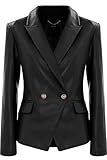 Kocca - Giacca in ecopelle Kocca - Giacca in Ecopelle Donna, Tinta Unita, Collo a Revers,Colore: Nero, Modello: A25PGC7379ABUN0000, Taglia: L