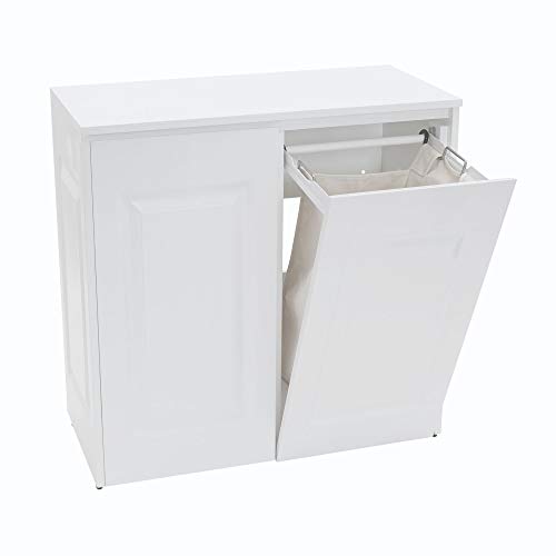 Household Essentials White Metal Cabinet Hamper #TOP3