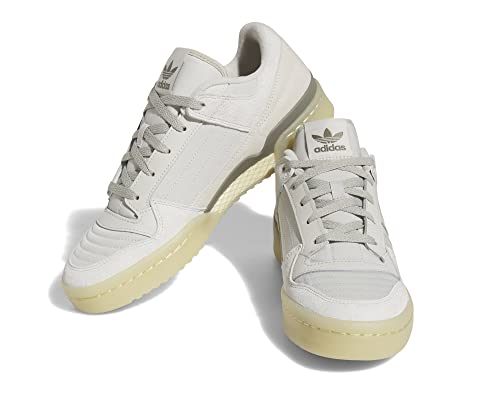 Image of adidas Originals Men Leather Forum Low CL Basketball Shoes, Talc /Sesame /Clay, UK-12