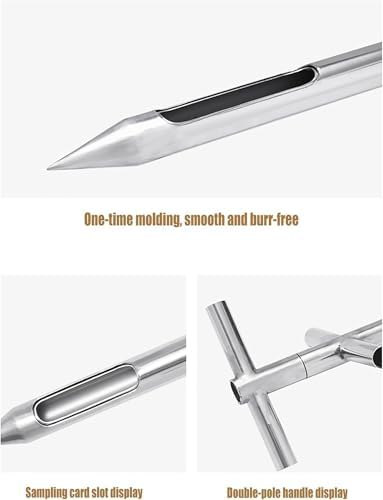 Stainless Steel Soil Grain Probe Sampler, 47in Rotating Probe for Grain, Powder, Cement & Fertilizer – Durable & Versatile Sampling Tool