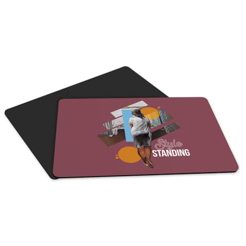 Set de table caoutchouc rouge standing mode jeu de mot art grand format de 4