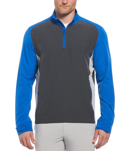 Chaqueta cortavientos Callaway de hombre transpirable con cremallera un cuarto para ropa de golf