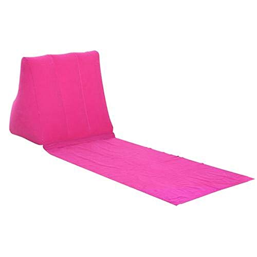 luckything Tumbona de playa plegable con respaldo, tumbona hinchable para playa, plegable, con respaldo