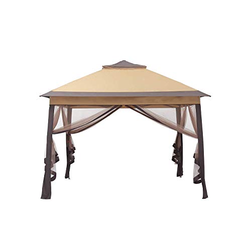 Outdoor Pop Up Gazebo Canopy,HYD-Parts Double Top Outdoor Patio Garden Tent Patio Gazebo Shelter with Mosquito Net for Wedding Party (11x11FT)