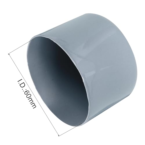 Image of uxcell 4pcs Rubber End Caps 60mm ID Vinyl Round Tube Bolt Cap Cover Screw Thread Protectors Grey, 40mm Height