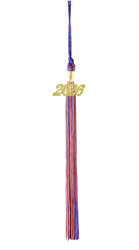 Image of Blue and Orange Graduation Tassel 2026 for Grad Cap and Graduation Ceremony Accessory Decoration