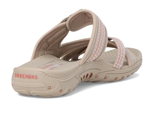Skechers Skechers Women's REGGAE - COLOR-FULL, Adjustable Color Pop Webbing Slide, Taupe, 8.5M