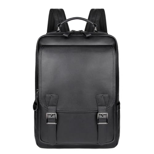 Sac à dos en cuir élégant avec pochette d'ordinateur portable intégrée pour les affaires