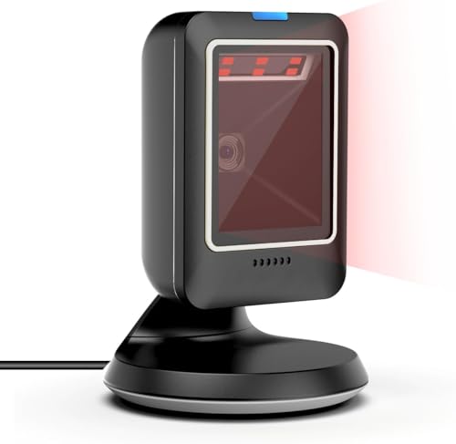 Leitor De Código Barras Barcode Scanner 1D 2D QR code, USB Fixo Mesa Digitalização Desktop mãos