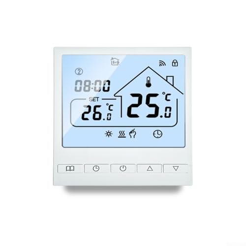 WIIYENA Termostato de suelo programable Smart WiFi con retroiluminación para Tuya y control de voz, WiFi 25 A