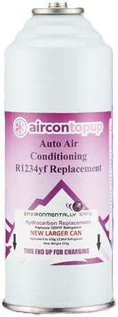 AIRCONTOPUP Car AC Aircon R1234YF Air Con Air Conditioning Top Up Refill Regas DIY Gas Can