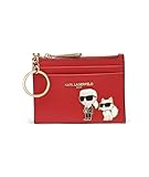 KARL LAGERFELD Paris Choupette SLG Zip Card Holder, Admiral Red, One Size