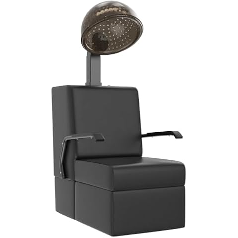 Paddie Professional Hooded Salon Hair Dryer and Chair Combo, 60-Minute Timer, Temperature Adjustable, Angle & Height Adjustable Downdraft Hood, 1000W Cover