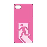 スマ通 iPhoneSE2 対応 ケース スマホケース ハードケース コンパクト 傷防止 スリム 薄型 非常口 おもしろ おしゃれアイフォン エスイー ツー用 シムフリー iPhone SE 第二世代 (3ピンク) hard0001-p0050_sp