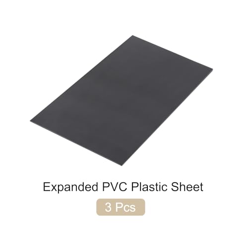 Image of Expanded PVC Plastic Sheet 7 /64 inch Thick, 11 inchx17 inch Lightweight Rigid Foam Sheet, [for Crafts Signage Displays Digital Screen Printing] - Black / 3 Pcs