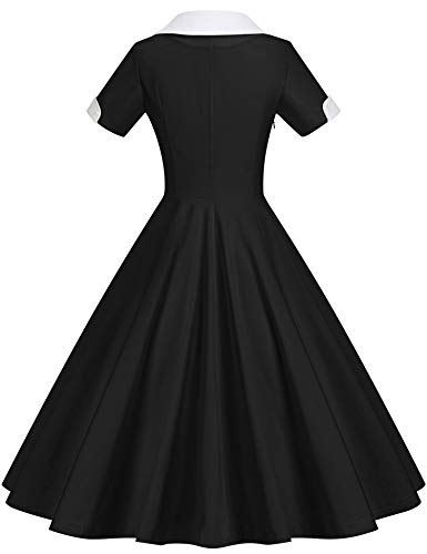 Image of GownTown Womens 1950s Cape Collar Vintage Swing Stretchy Dresses
