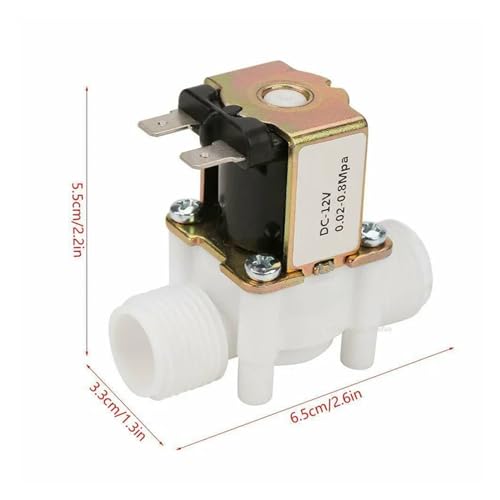 Válvula solenoide 3/4 interruptor controlador de agua 12V normalmente abierto rosca externa 7