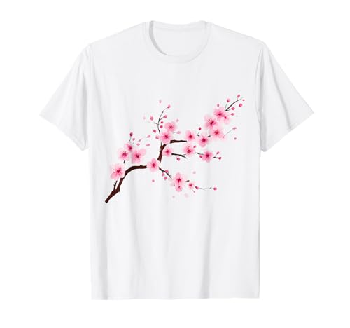 Beautiful Sakura Japanese Cherry Blossom Pink Flower Art T-Shirt