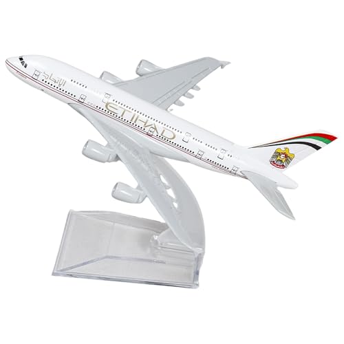 Image of Etihad Airlines, diecast, Metal Aeroplane Scale Model Office only for Display, Size -16 cm A380 (Etihad)