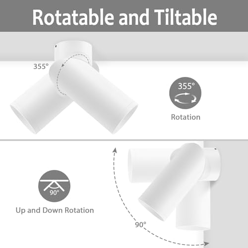 Spot de Plafond Orientable KYOTECH en Aluminium Blanc GU10 - 2