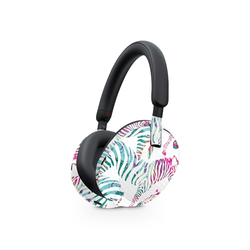 Image of MightySkins Carbon Fiber Skin Compatible with Sony WH-1000XM5 Headphones - Zebra Mosaic | Protective, Durable Textured Carbon Fiber Finish | Easy to Apply