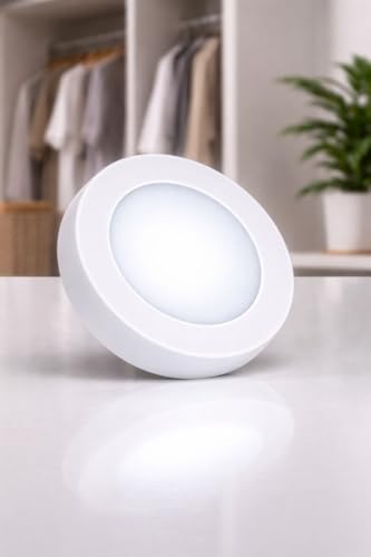 Image of OLIPS 3W LED Cabinet & Cupboard Striker Light | Magnetic Cover Surface Mount Light | Elegant Slim Metal Body | Bright Energy Efficient LED for Kitchen & Wardrobe (1, Cool White)