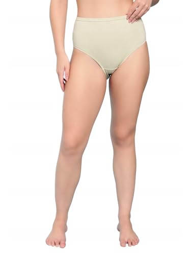 Image of Shasmi Women's Super Combed Cotton Mid Low High Rise Coverage Hipster Full Briefs Breathable with Concealed Waistband Ladies Underwear Panties (Hipster 8901)