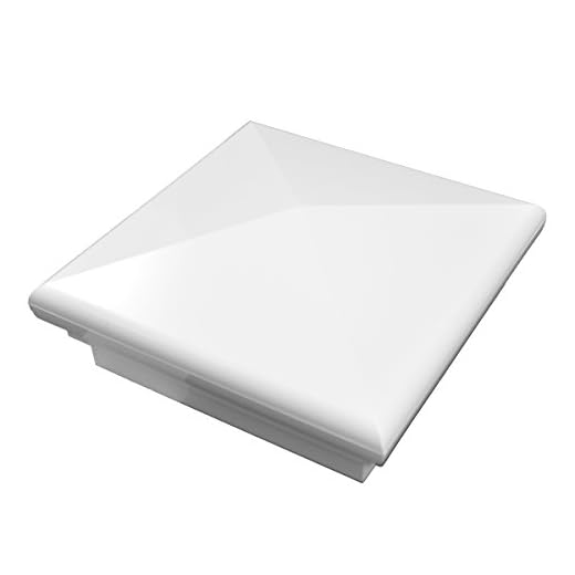 4 "x 4" Neptune vinilo valla Post gorra – Color blanco