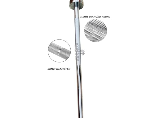 Image of Konark Fitness 6 Feet Straight Olympic Heavyweight Lifting Training Barbell Rod for Gym Fitness Workout with Two Springs Collar (30 Mm Internal Dia and 50mm Outer Dia)